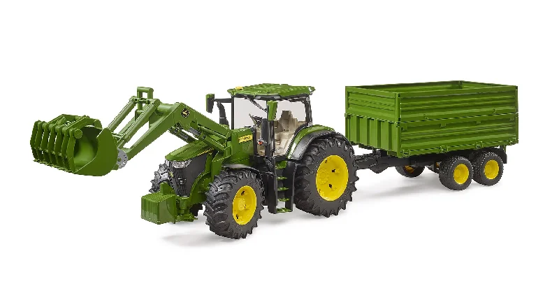 bruder John Deere 7R 350 mit Frontlader + Kippanhänger