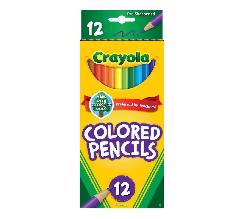 Crayola Colored Pencil Set, Assorted Colors, 12 Count (Crayola)