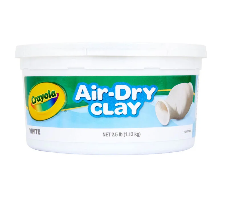 Crayola White Air-Dry Clay, 2.5 lbs in Resealable Container, (Crayola)