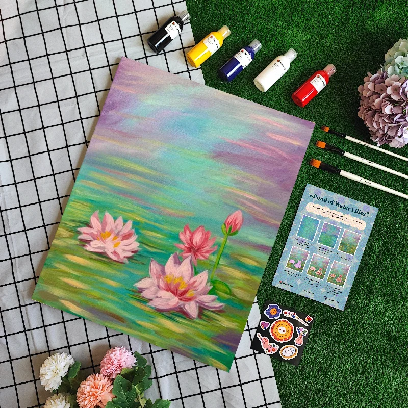 Acrylic Painting Kit - Floral - Lotus