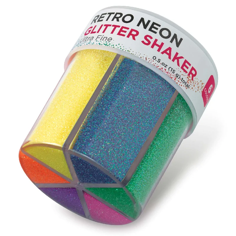 Glitter Shaker - Retro Neon