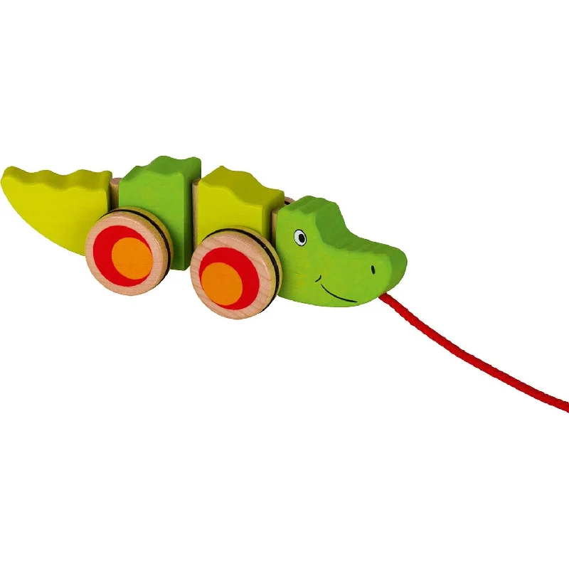 Goki Toys Pull Along Animal - Crocodile