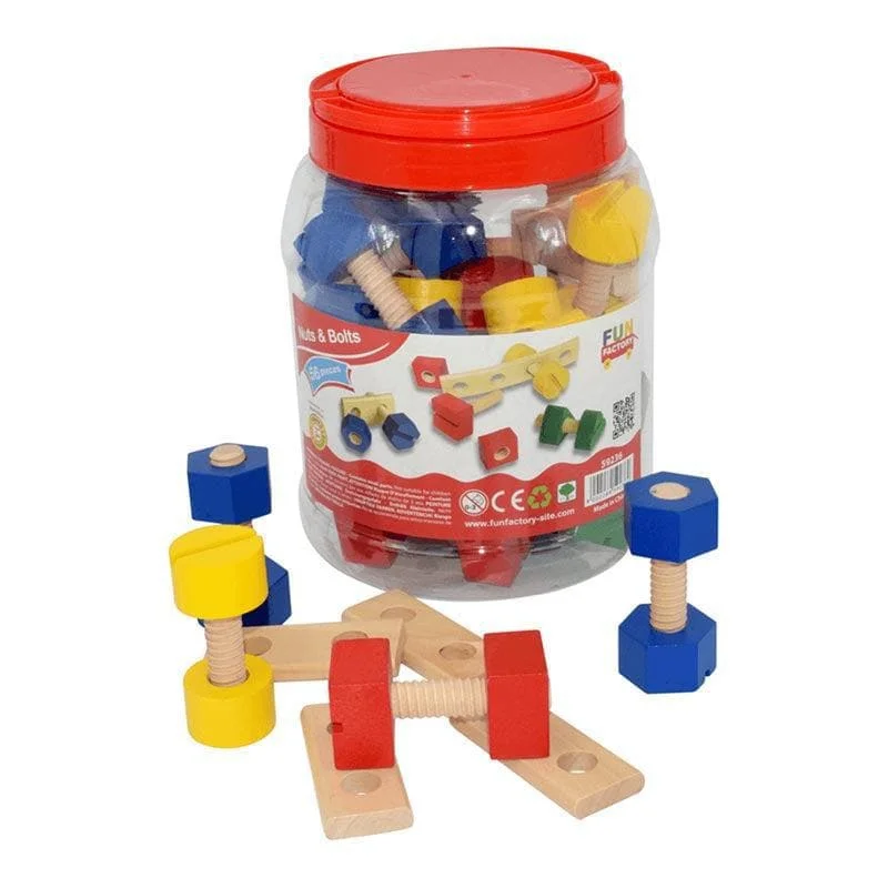 Nuts & Bolts in a Jar - 56pcs