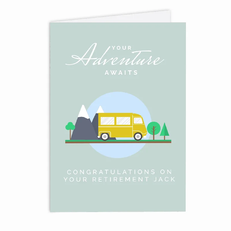 Personalised Leaving, Retirement, Adventure Card Add Any Name - Personalise It!