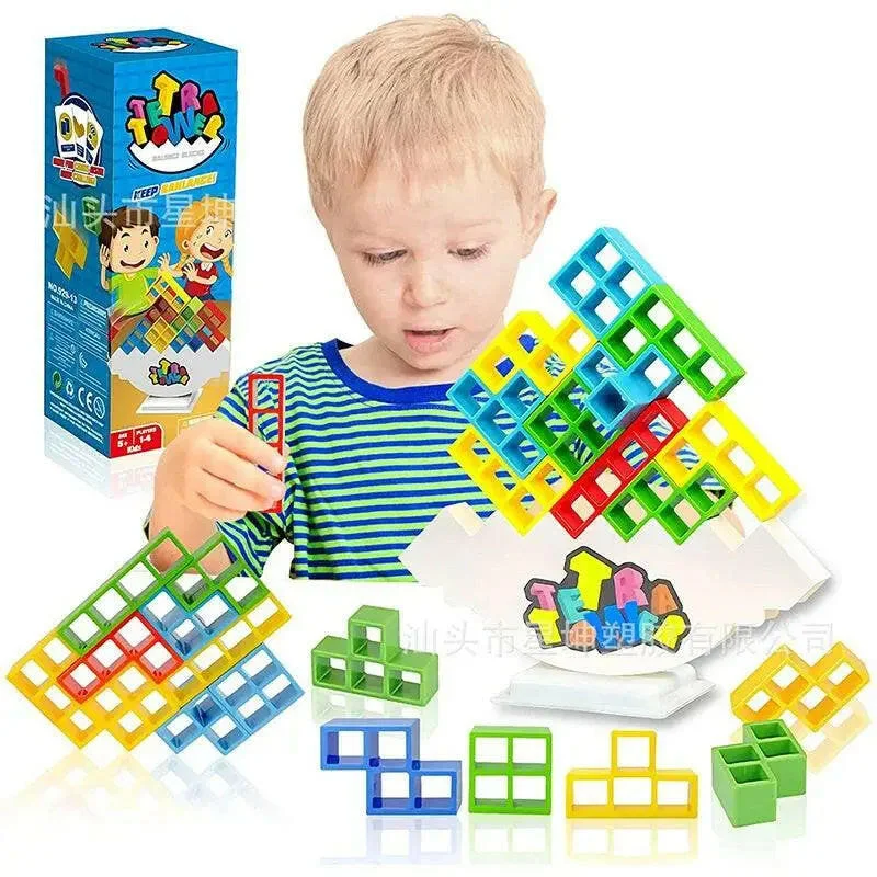 Tetra Tower Balance Stacking Building Blocks Game