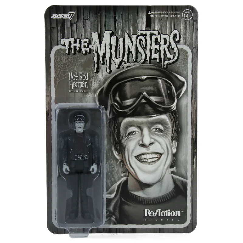 The Munsters - Hot Rod Herman (Grayscale) - ReAction Figures