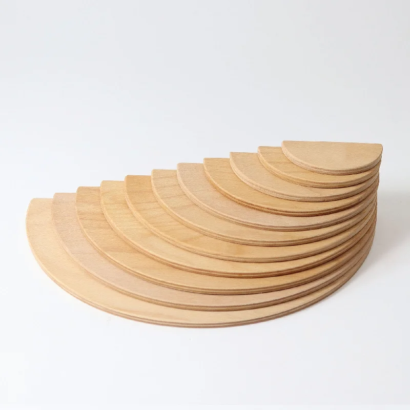 Wooden Semicircle Building Set  - Natural - Grimm's Wooden Toys