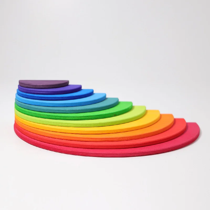 Wooden Semicircle Building Set  - Rainbow - Grimm's Wooden Toys