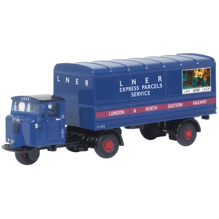 1/120 Scammell Mechanical Horse Van Trailer LNER