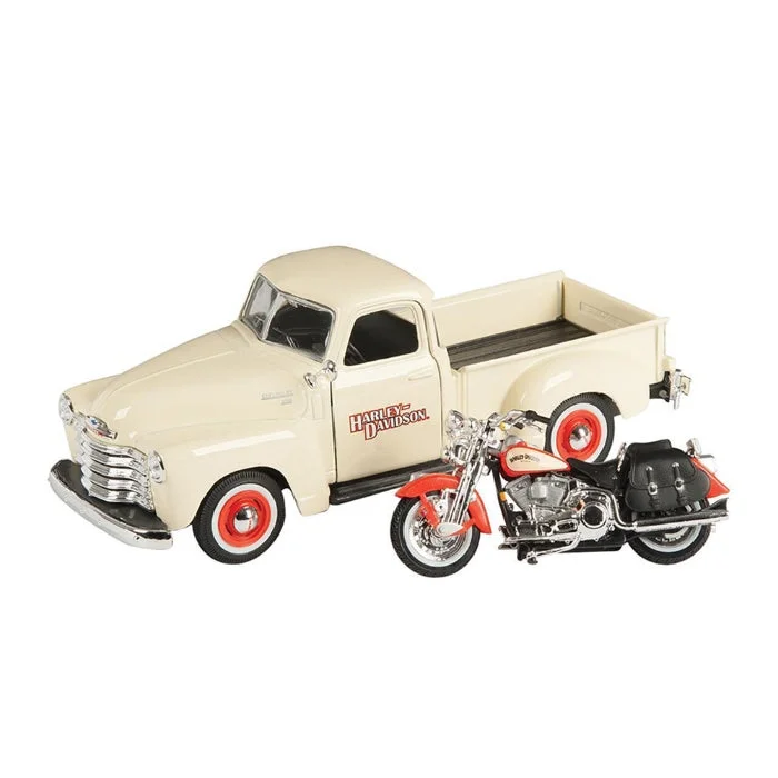 1/24 Harley Davidson 1950 Chevrolet 3100 & 2001 Heritage Springer