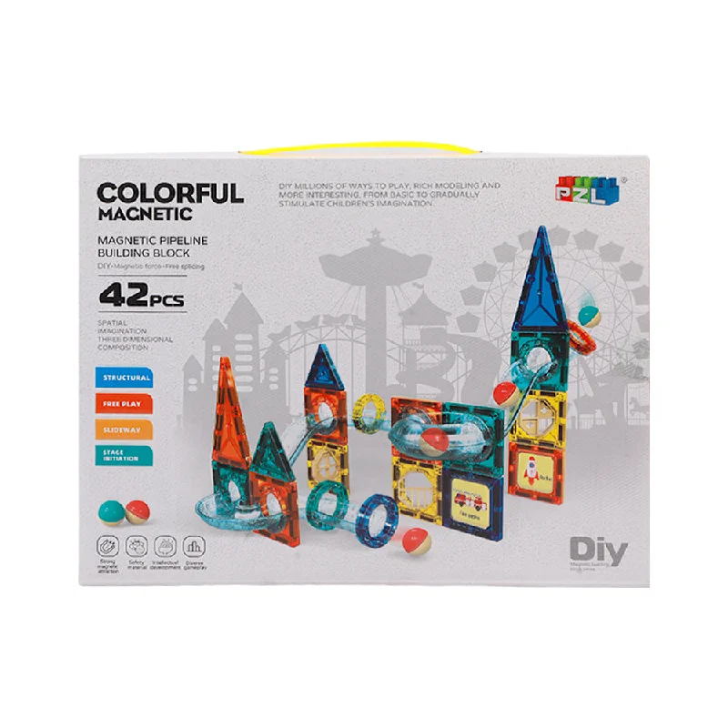 9916B COLORFUL MAGNETIC BUILDING BLOCKS 42 PCS A.I