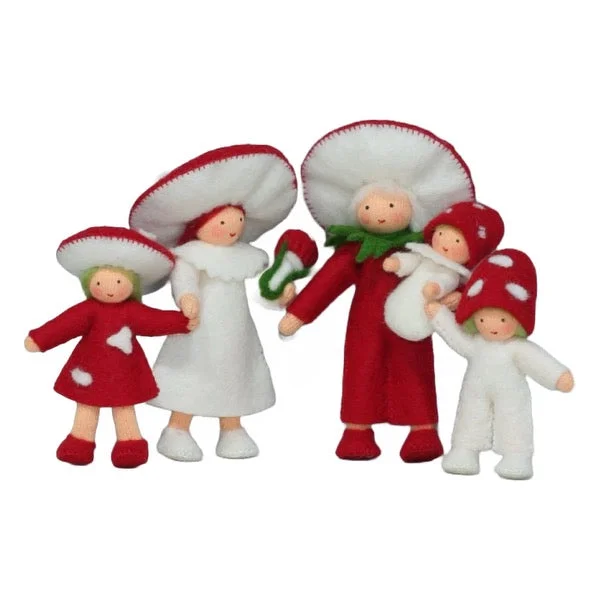 Red Mushroom Family with Fair Skin • Sold Individually