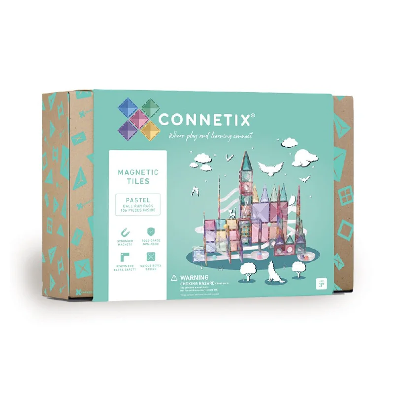 Connetix Tiles - Pastel Ball Run Pack 106pc