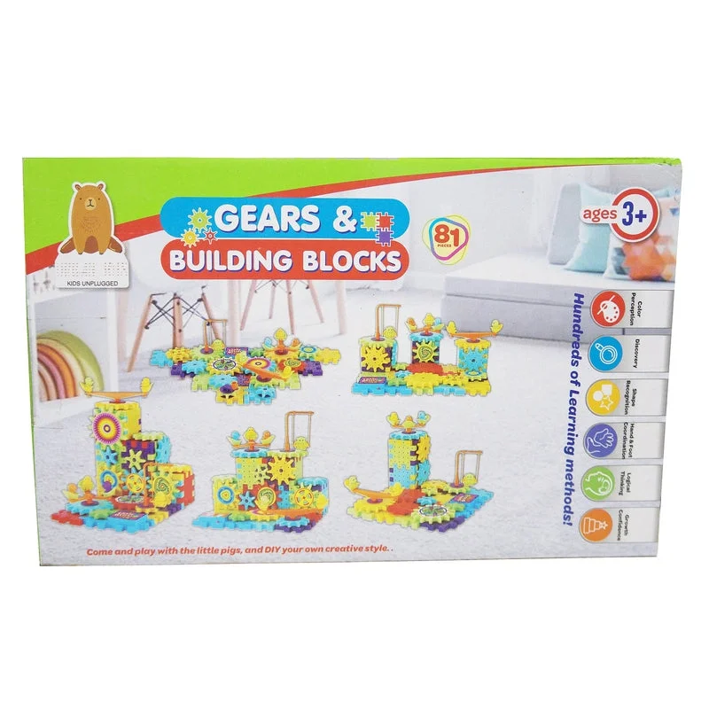 Electric Gear Building Construction Block (Set of 81 Pieces)