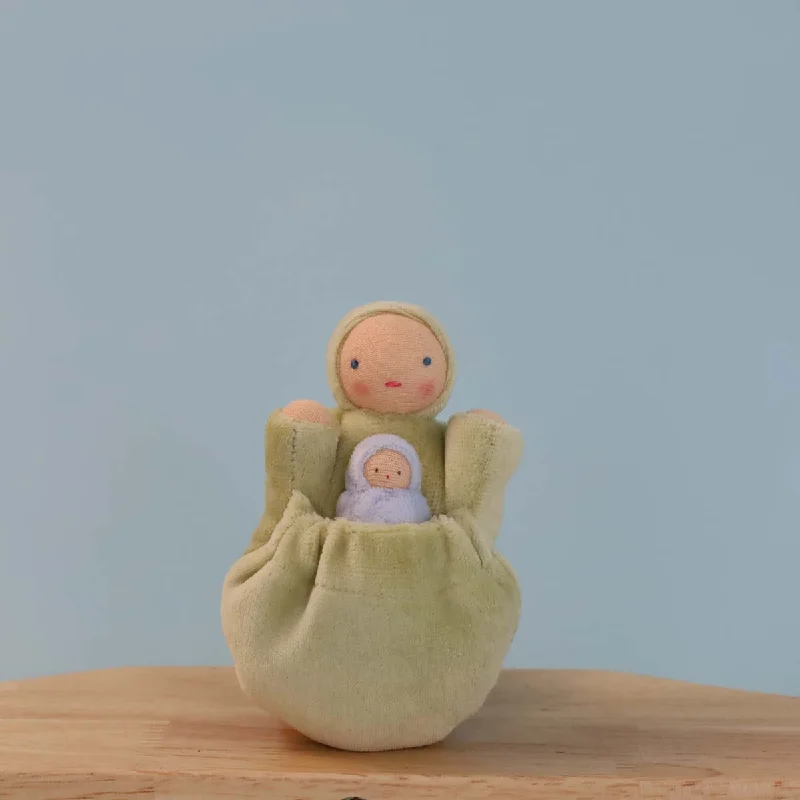 Fairyshadow Pocket Mama Waldorf Doll, Pastel Green