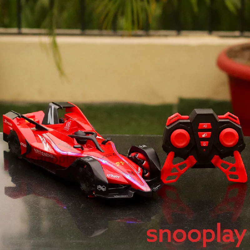 Remote Controlled Formula Racing Stunt Car with Spray Mist Effect and LED Lights