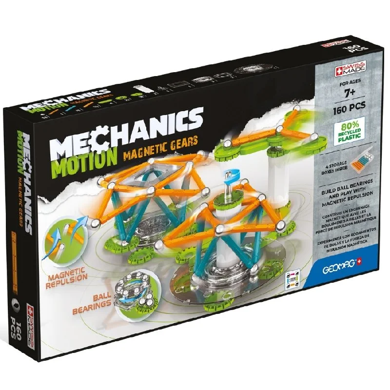 Geomag - Mechanic Magnetic Motion Recycle: Magnetic Gears Recycled 160 Pieces