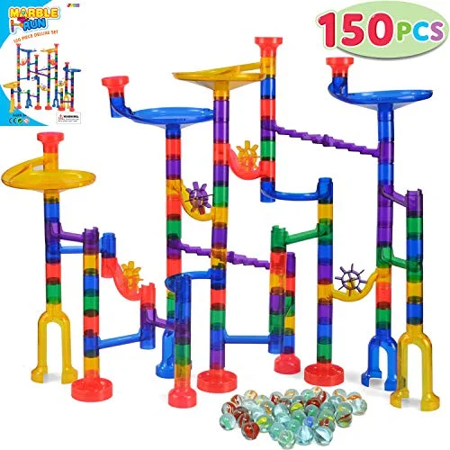 JOYIN 150Pcs Marble Run Premium Toy Set- Construction Building Blocks Toys, STEM Educational Building Block Toy