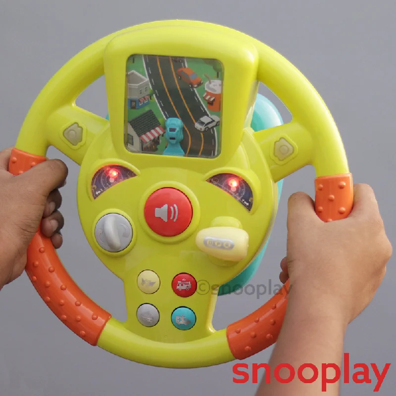 Electronic Steering Wheel (Pretend Play Car Driving) - Forward, Reverse, Parking (Sound & Light) - Assorted Colors