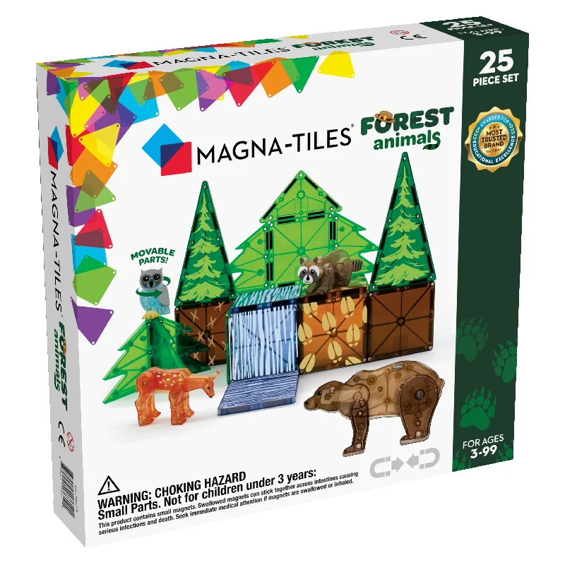 MAGNA-TILES Tiles Forest Animals 25-Piece Set