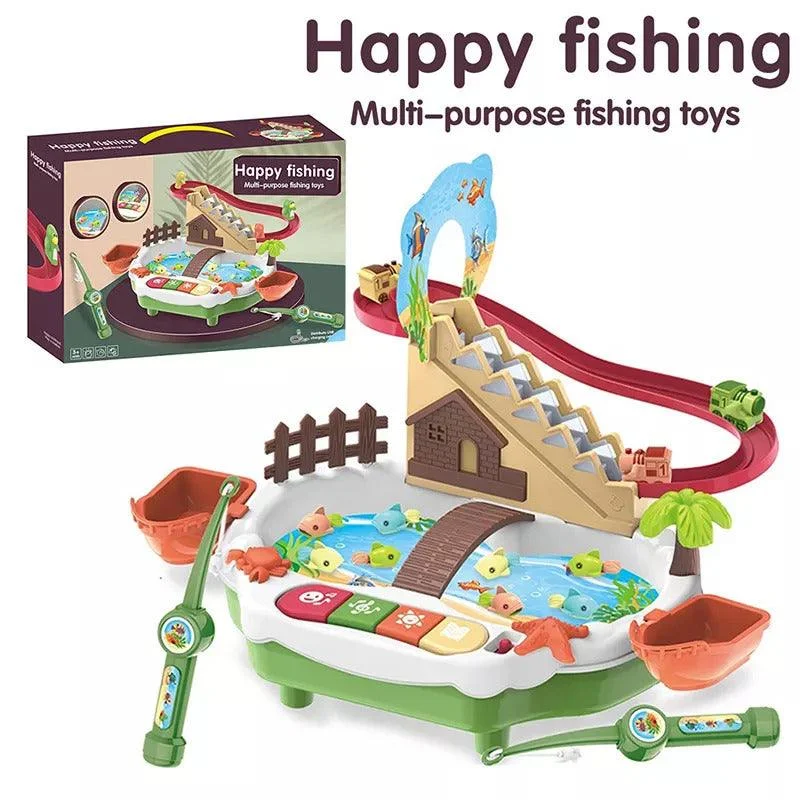 Happy Fishing - Stair Climbing Fishing & Penguin Race Track Set