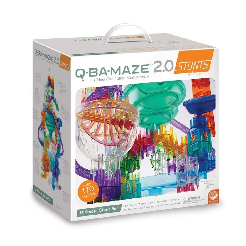 Mindware - Q-BA-MAZE 2.0: Ultimate Stunt Set Marble Run