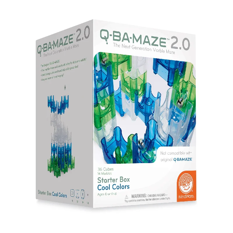 Q-BA-MAZE 2.0 Starter Box - Cool Colors: 50 Pcs