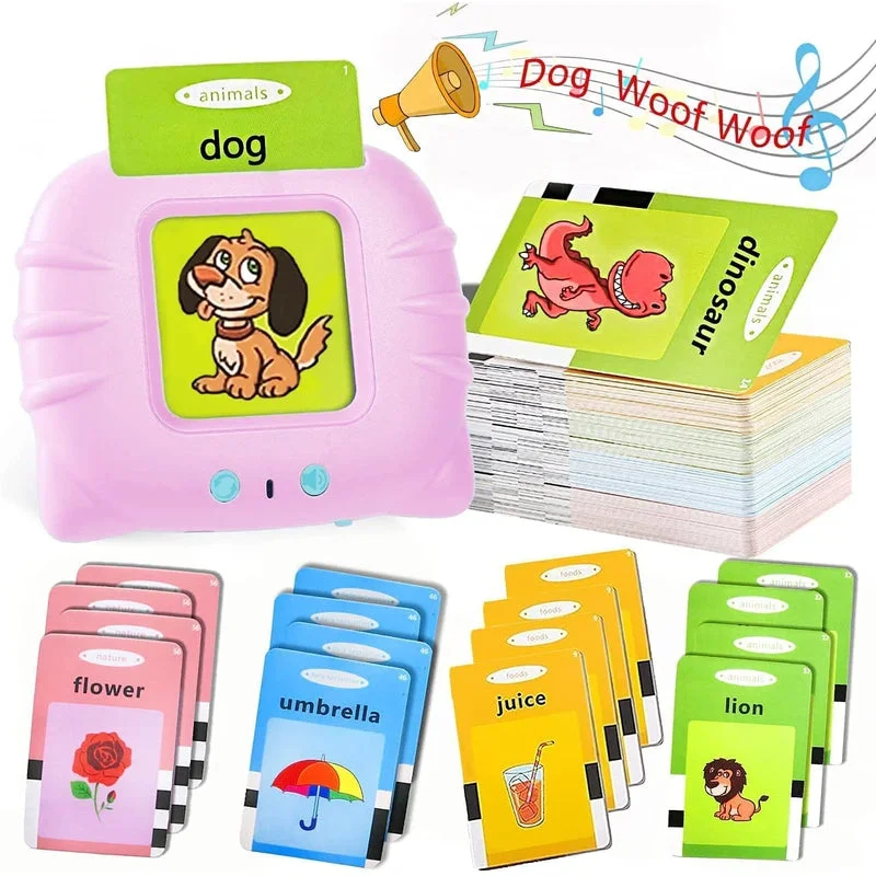 Electric Language Card Reader - 112 Flash cards (Preschool Learning Early Educational Toys) - Assorted Colours