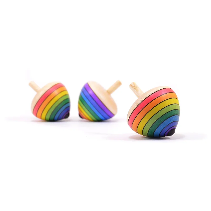 Rainbow Egg Spinning Top - Wooden Spinning Top - Mader