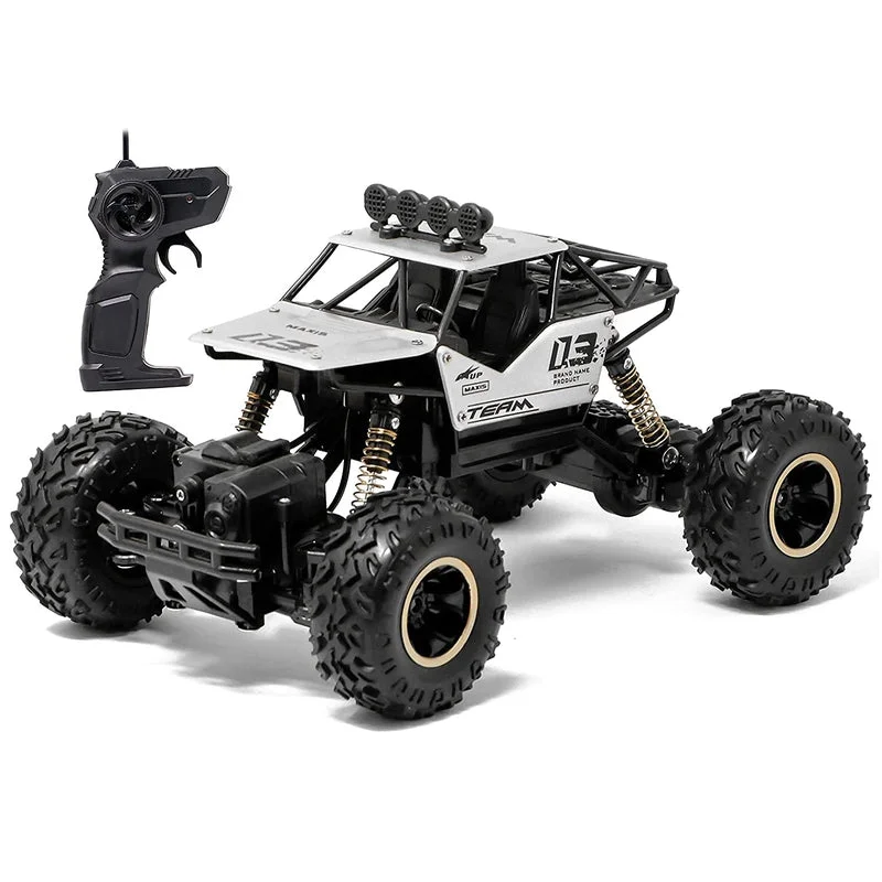 Remote Control Rock Crawler High Speed Monster Racing Car (Scale 1:16) - Silver