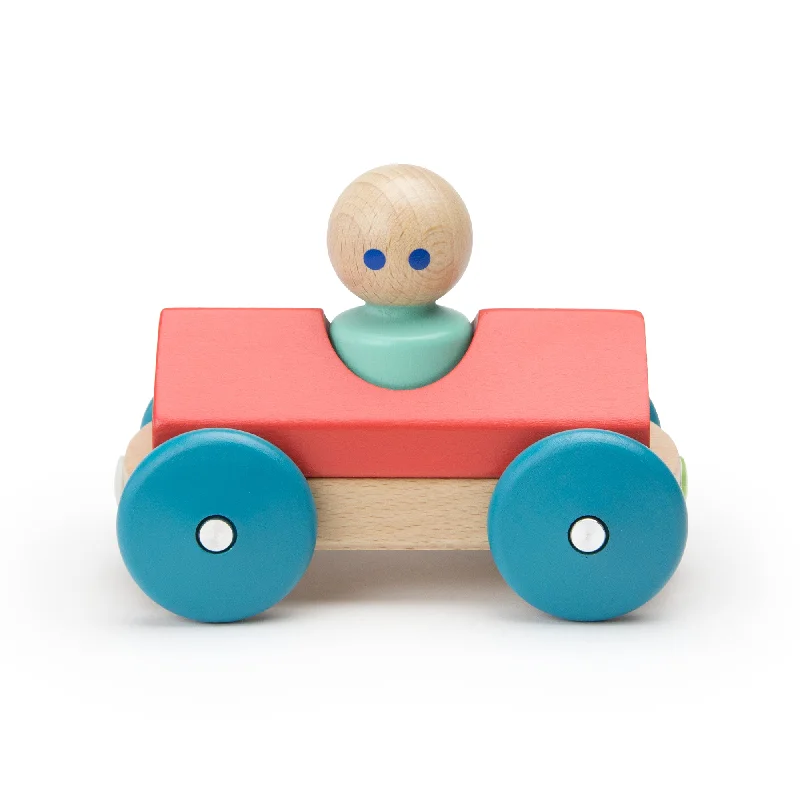 Tegu Magnetic Racers Poppy Racer Wooden Blocks