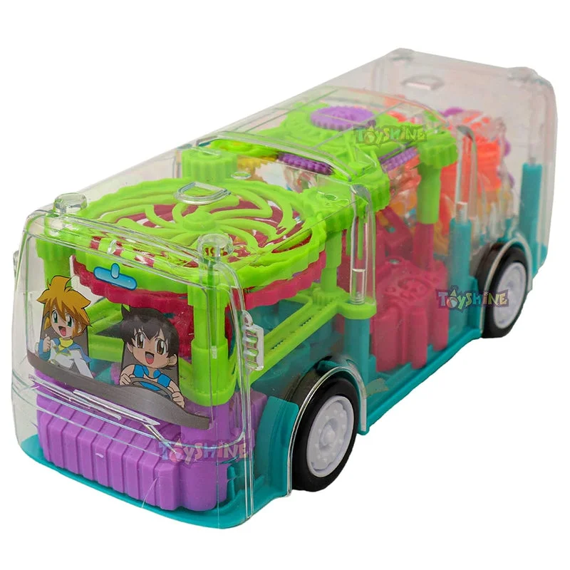 Transparent Concept Racing Bus with 3D Flashing Lights