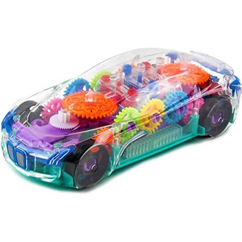 Transparent Concept Racing Car with 3D Flashing Lights