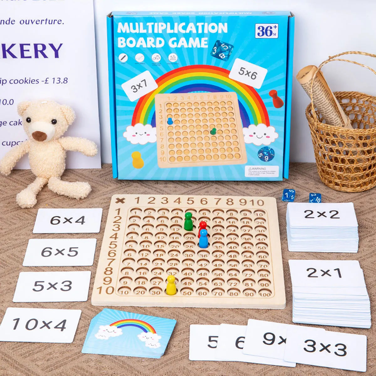 Wooden Multiplication Board Game