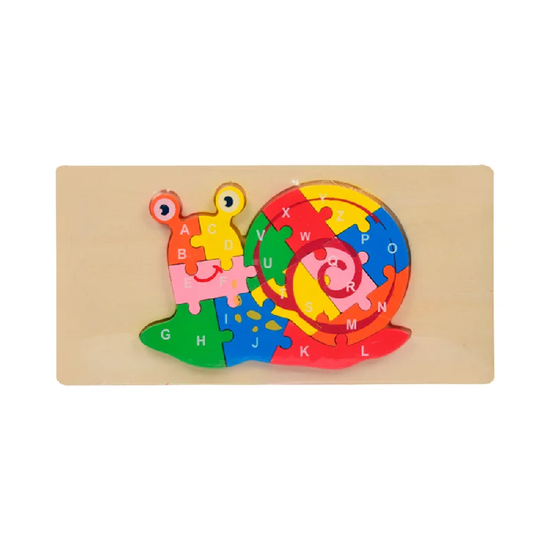 WOODEN PUZZLE BOARD ABC SNAIL Z.B