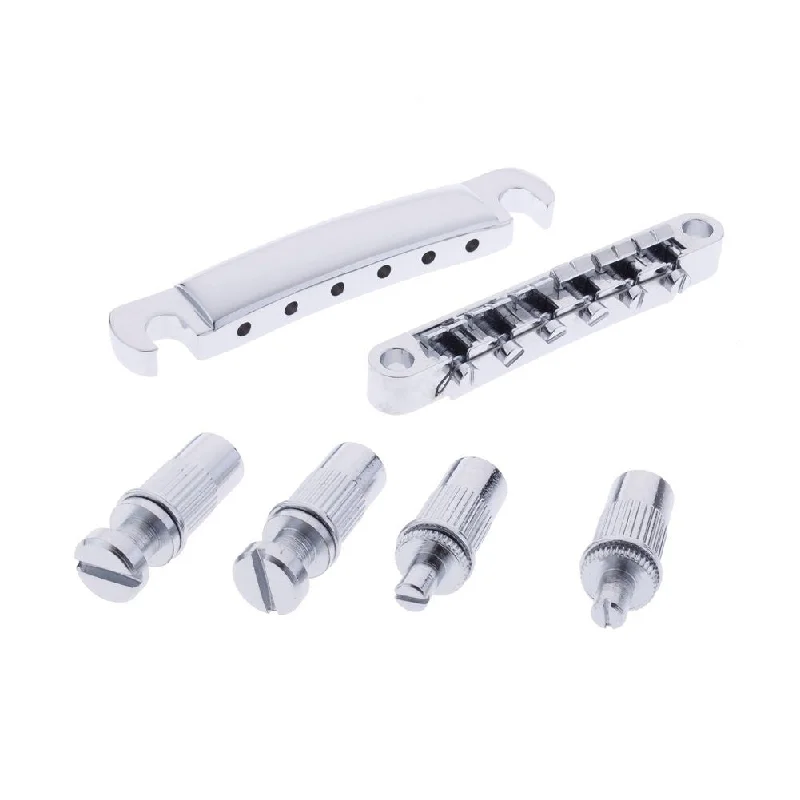 Neewer Chrome Tune-O-Matic Bridge Tailpiece For Les Paul Guitar